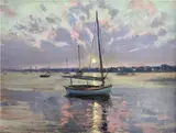 Louis Guarnaccia, Nantucket Harbor at Sunrise, Oil on Linen