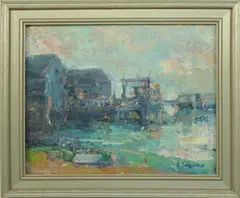 Early Boat by David Lazarus, Oil on Artist Board, offered Apr 2022