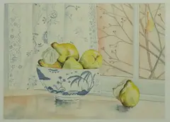 Nantucket Still Life by Cindy Lydon, Watercolor on Paper, offered Apr 2022