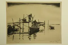 Churchill Ettinger, November Morning, Etching