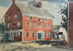 Customs House by C. Robert Perrin, Watercolor on Paper, offered Apr 2022