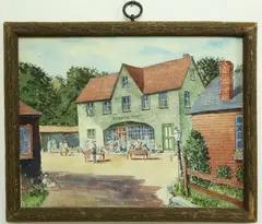 The Trading Post by Albert Schoen Double Sided, Watercolor on Paper, offered Apr 2022