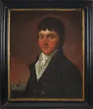 Portrait of a Ship Captain by Charles Bruno Donat Delin, Oil on Lined Canvas, offered Aug 2022