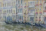 William Welch, Gondolas on the Grand Canal, Watercolor on Paper