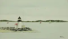 Brant Point by Roy Bailey, Watercolor on Paper, offered Aug 2022