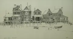 North Wharf – Nantucket by Roy Bailey, Pencil, offered Aug 2022