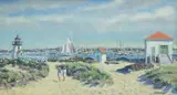 Paul Arsenault, Strolling on Brant Point – Nantucket, Oil on Linen