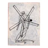 Luis Gómez Armenteros, Las moscas marcan el lugar, 1995, watercolor and graphite on paper