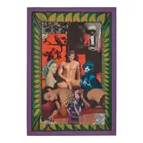 Raúl Martínez, La Conquista (from the series ¡Oh America! #4), 1992, acrylic, ink, pastel, acetate and collage on card