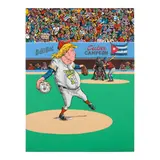 Reynerio Tamayo Fonseca, Cuba at Bat, 2019, acrylic on canvas