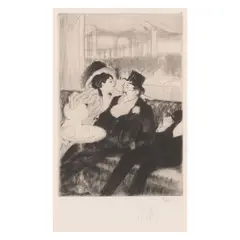 Louis Legrand, Aux Folies, from Les Bars (Arwas 386), 1909, Drypoint on wove paper