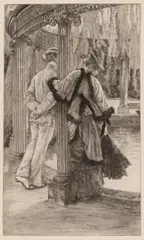 James Tissot, Querelle d'amoureux (Wentworth 18), 1876, Etching and drypoint on wove paper, from the total edition of 50