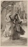 James Tissot, Querelle d'amoureux (Wentworth 18), 1876, Etching and drypoint on wove paper, from the total edition of 50