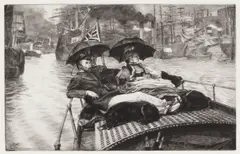James Tissot, La Tamise (Wentworth 20), 1876, Etching and drypoint on laid paper with 'D & C' watermark