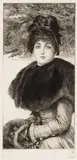 James Tissot, Promenade dans la neige (Wentworth 48), 1880, Etching and drypoint on laid paper, first state (of 3)