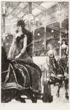 James Tissot, Ces dames des chars, from La femme à Paris (Wentworth 78), 1885, Etching and drypoint on Van Gelder laid paper