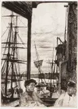 James Abbott McNeill Whistler, Rotherhithe, from the Thames Set (Kennedy 66, Glasgow 70)