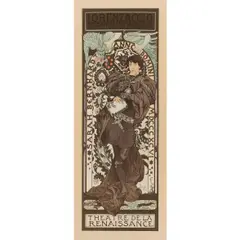 Lorenzaccio, from Les Maîtres de l'Affiche (Rennert/Weill 20) by Alphonse Mucha, c. 1895, Lithograph in colors on wove paper, sold Apr 2025