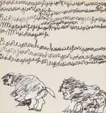 Dwight Mackintosh, Untitled (two figures), unsigned ink on paper