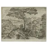 Pieter Bruegel the Elder, Soldiers at Rest (Milites Requiescentes) (New Hollstein 58, Van Bastelaer 17, Lebeer 12), c. 1555, Engraving on laid paper backed with japon, New Hollstein's first and only state