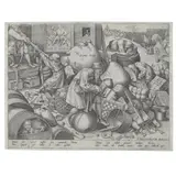 Pieter Bruegel the Elder, Everyman (New Hollstein 35, Van Bastelaer 152, Lebeer 26), c. 1558, Engraving on laid paper, New Hollstein's first state (of 2)