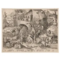 Pieter Bruegel the Elder, The Seven Deadly Sins (New Hollstein 21-27, Van Bastelaer 125-131, Lebeer 18-24), 1558