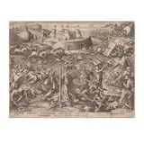 Pieter Bruegel the Elder, Fortitude (Fortitudo), from The Seven Virtues (New Hollstein 18, Van Bastelaer 137, Lebeer 36), 1560, Engraving on laid paper with indistinct watermark, the first state (of 2), trimmed to or within the platemark