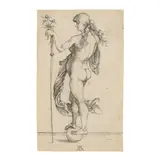 Albrecht Durer, The Small Fortune (Bartsch 78, Meder, Hollstein 71, Schoch, Mende, Scherbaum 5), 1495-96, Engraving on laid paper backed with wove, Meder's c state (of d)
