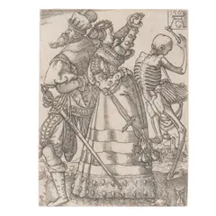 Allaert Claesz, One plate, from The Dance of Death (Hollstein 173), 1562, Engraving on laid paper, trimmed to or just within the platemark