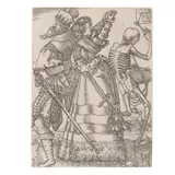 Allaert Claesz, One plate, from The Dance of Death (Hollstein 173), 1562, Engraving on laid paper, trimmed to or just within the platemark