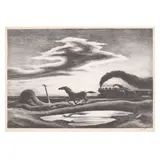 The Race (Fath 56) by Thomas Hart Benton, 1942, Lithograph on wove paper backed with japon, sold Jan 2025