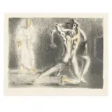 Giorgio de Chirico, Scuola di Gladiatori II, from Metamorphosis; Gli Archeologi, 1929; 1972, Two lithographs in colors on wove paper, each signed in pencil and numbered 29/99 and 169/250 respectively