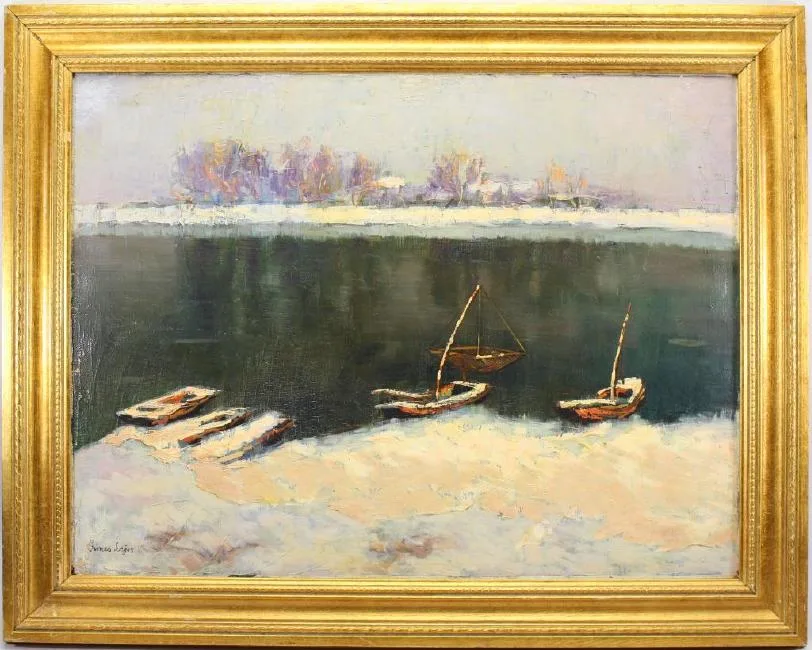 Untitled by Lajos Gimes, Oil, offered Aug 2018