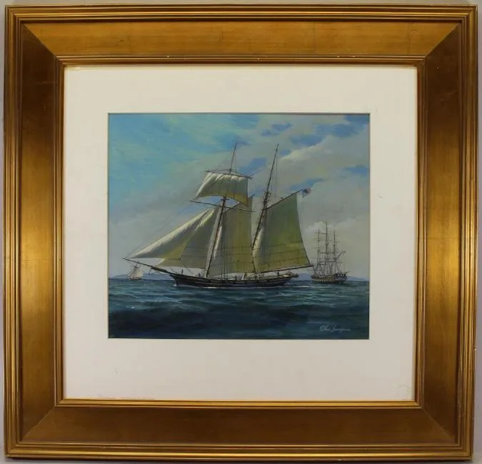 Untitled by Charles Lundgren, Oil on masonite, sold Aug 2018