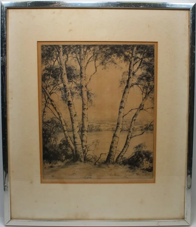 Untitled by Ronau Woiceske, Etching, sold Aug 2018