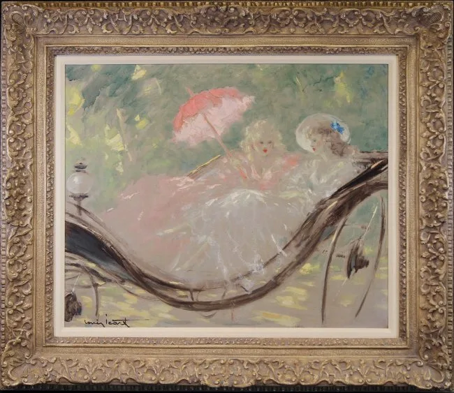 Untitled by Louis Icart, Oil on board, sold Oct 2018