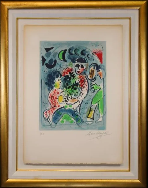 Chagall Lithographe by Marc Chagall, Lithograph     on Arches, sold Oct 2018