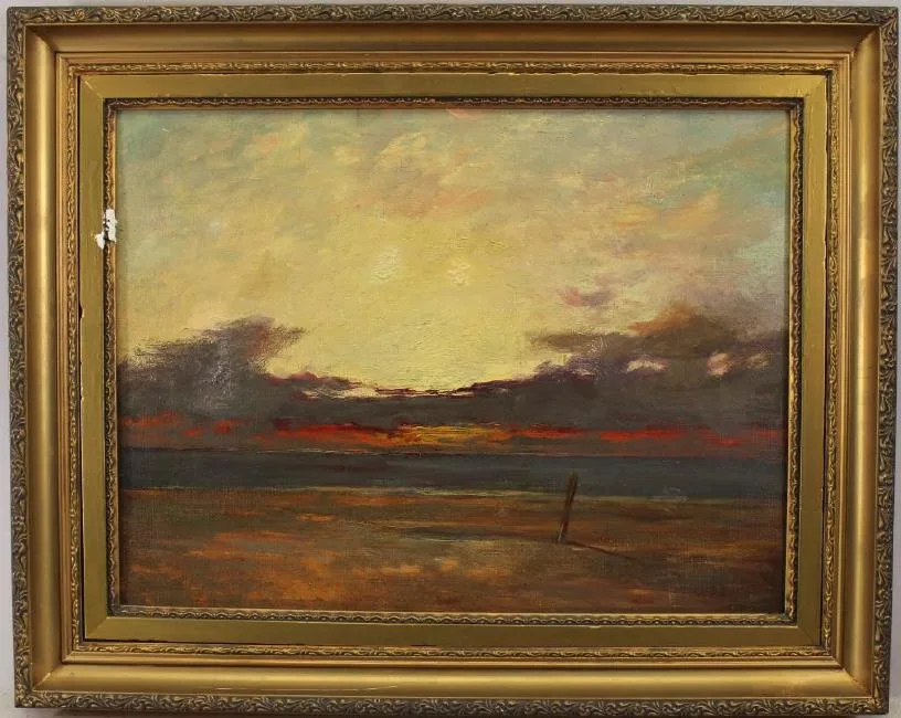 A Sunset Study by John Finnie, Oil on canvas, offered Oct 2018