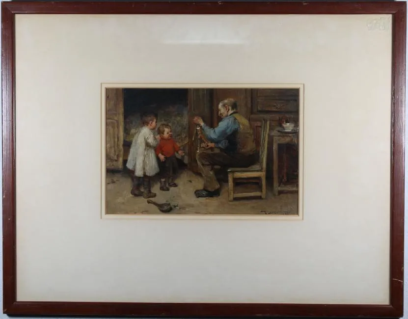 The New Toy by Robert McGregor, Oil, offered Oct 2018