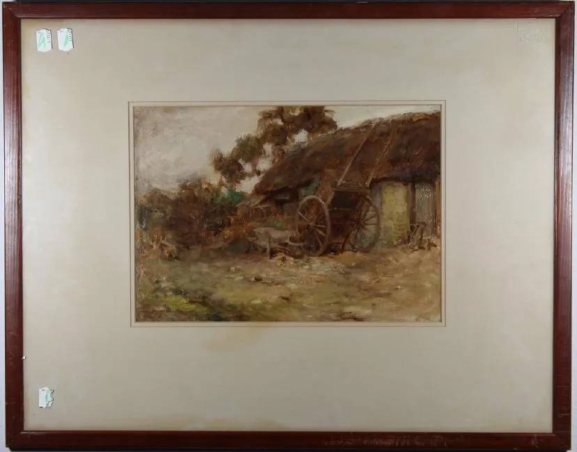 The Farmyard by Robert McGregor, Oil on canvas, offered Oct 2018