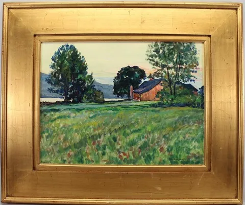 Elmer Hader, Untitled, Oil on board
