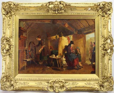 William S P Henderson, A Welsh Homestead, Oil on board