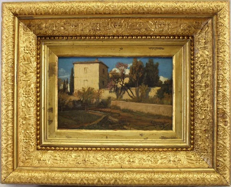Untitled by Emilio Sánchez-Perrier, Oil on board, offered Oct 2018