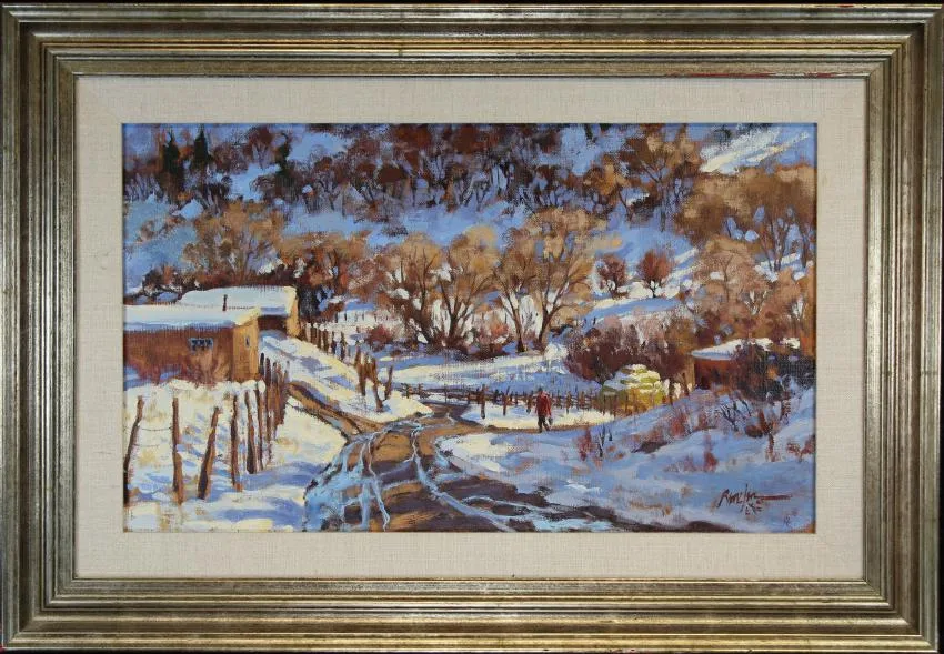 Ron Rencher, January Thaw, Oil on canvas