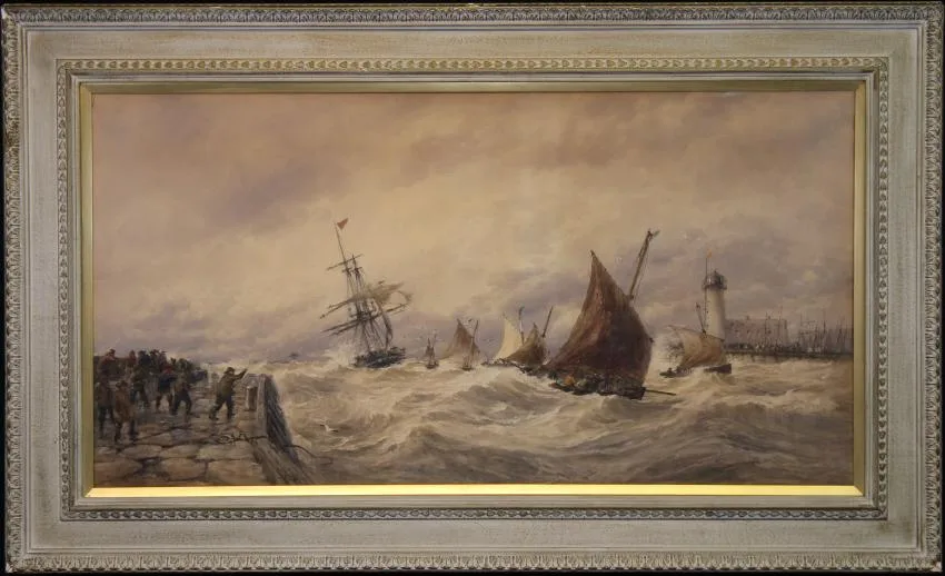 Thomas Bush Hardy, In the Harbor at Dover, Watercolor