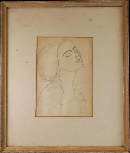 Untitled by Gustav Klimt, Graphite, sold Dec 2018
