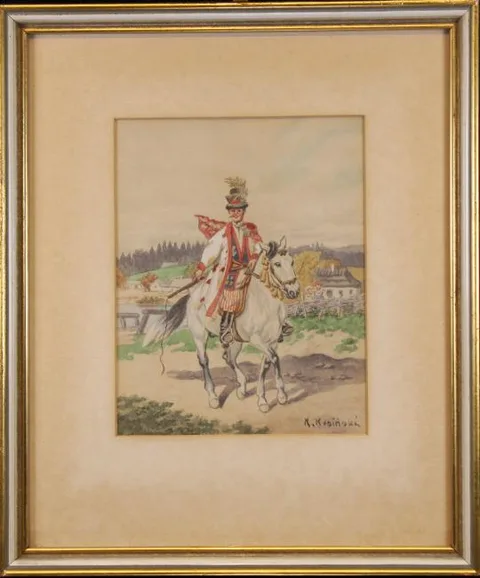 Untitled by Kajetan Kosiński, Watercolor, sold Dec 2018