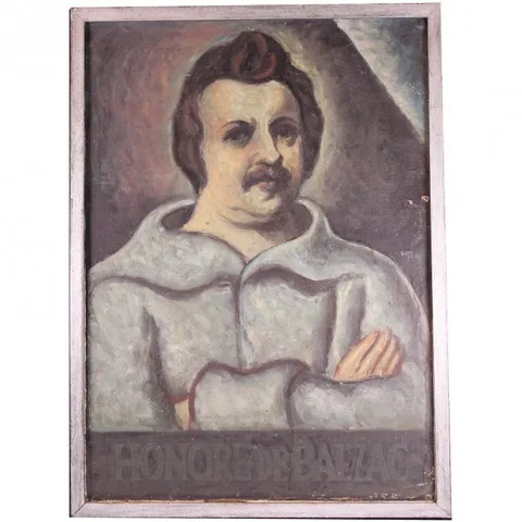 Niel A. Gren, Honore de Balzac, Oil on board