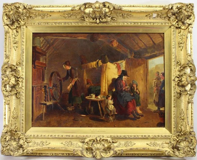 William S P Henderson, A Welsh Homestead, Oil on board