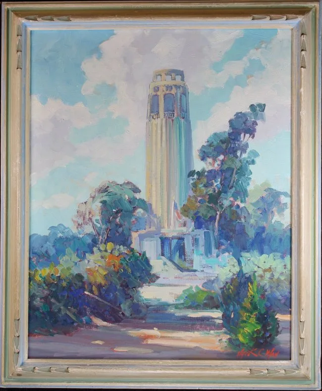 Jack Won, Coit Tower, Oil on canvas